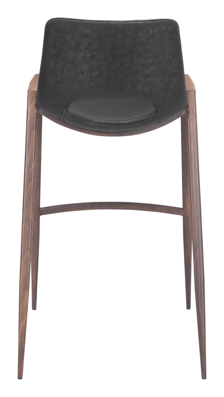 Desi Barstool (Set of 2) Black & Walnut - AmericanHomeFurniture