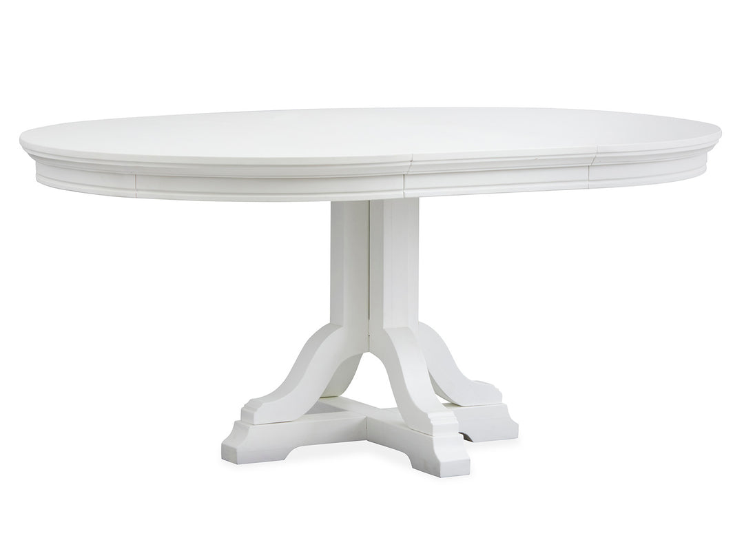 Charleston White Dove White Extendable 48" Round Dining Table - D5611-22WH