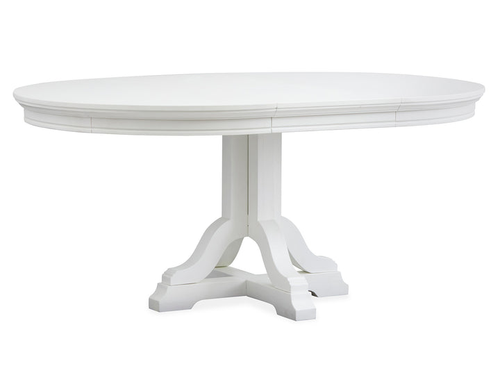 Charleston White Dove White Extendable 48" Round Dining Table - D5611-22WH