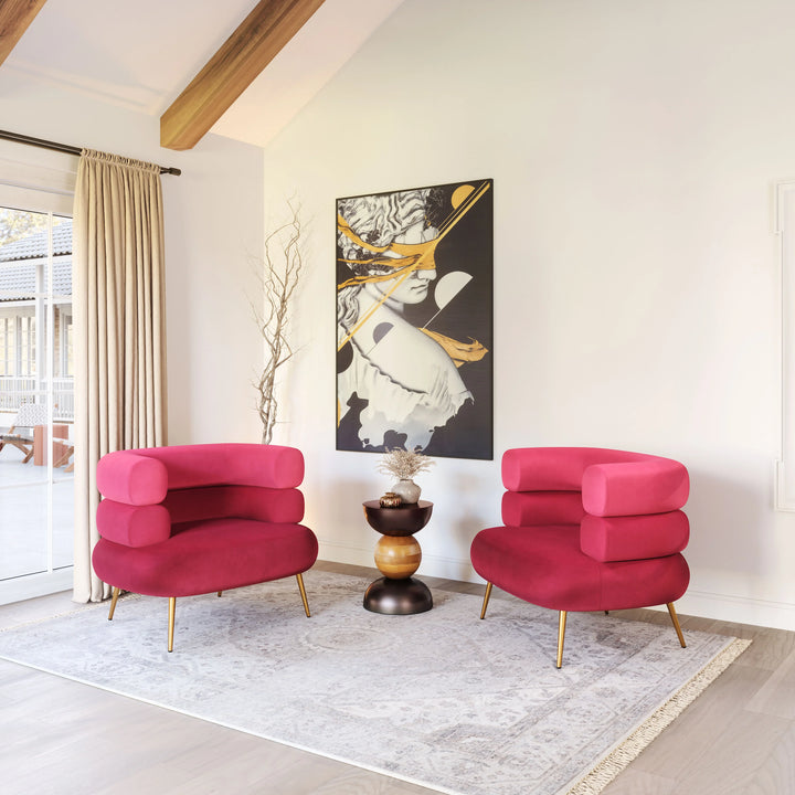 Arish Accent Chair Red - AmericanHomeFurniture