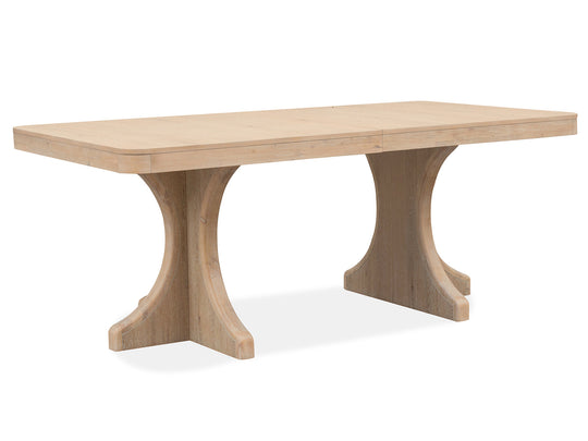 Somerset Butternut Extendable Trestle Dining Table - D5684-21