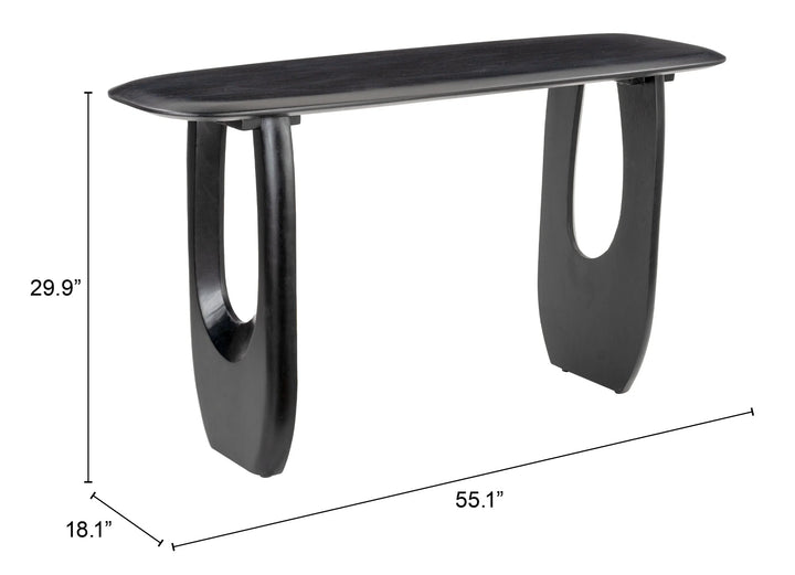 Arasan Console Table Black - AmericanHomeFurniture
