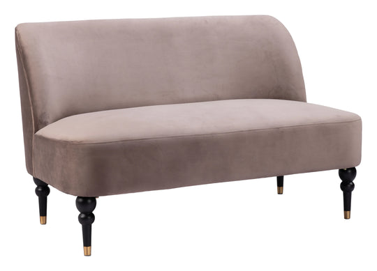 Zuo Bintulu Loveseat Taupe SOFAS + SECTIONALS