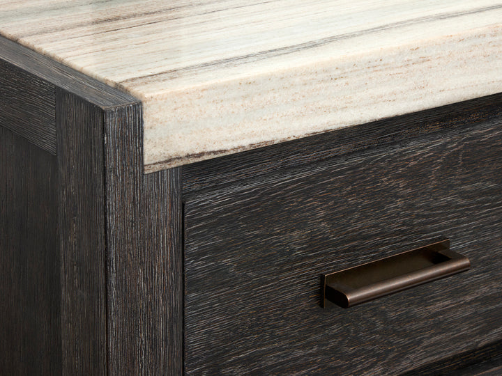 Plum Creek Ravenwood Black Drawer Dresser With Landscape Mirror - B5990-2040