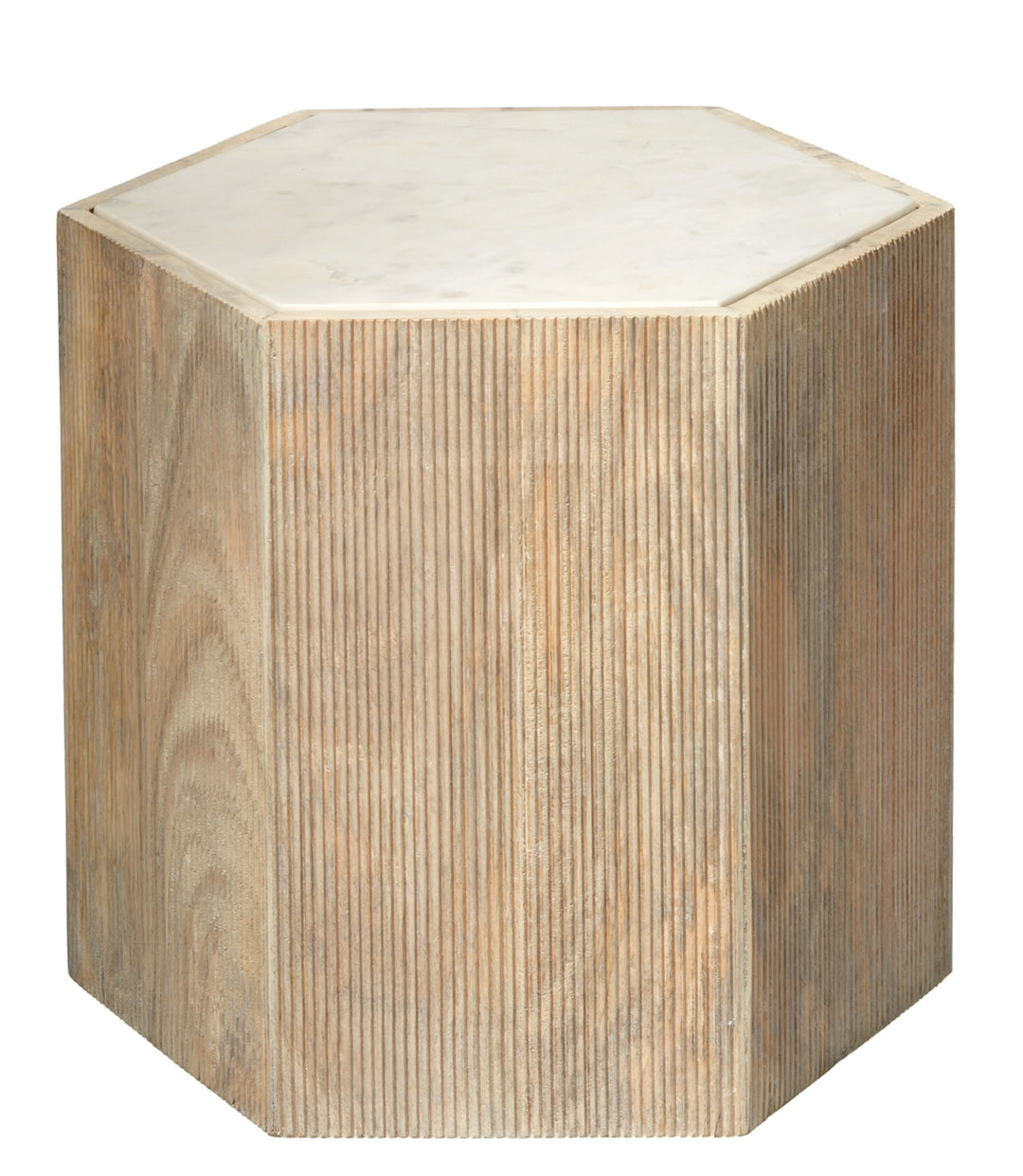 Argan Wood Hexagon Table, Large - AmericanHomeFurniture