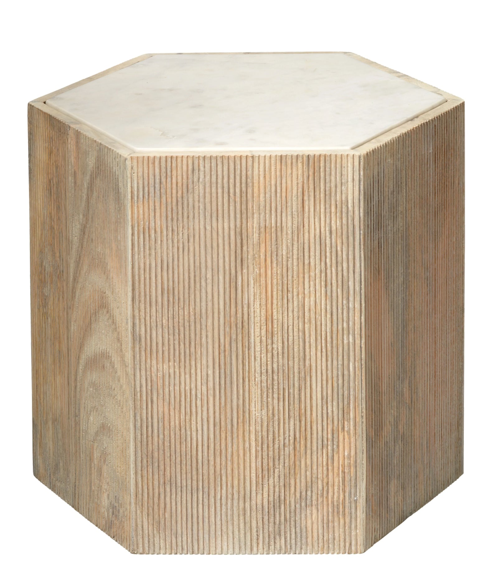 Jamie Young Argan Wood Hexagon Table, Large ACCENT TABLES