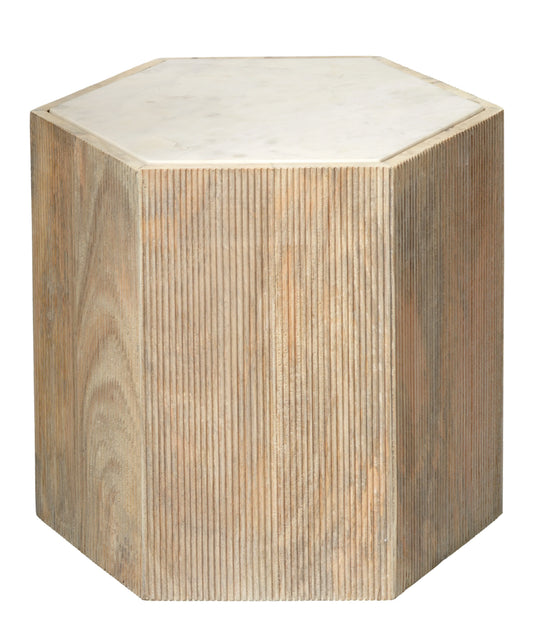 Jamie Young Argan Wood Hexagon Table, Large ACCENT TABLES