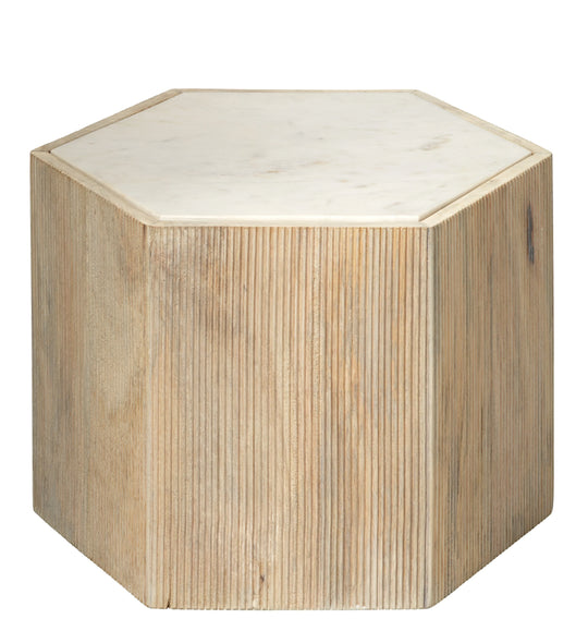 Jamie Young Argan Wood Hexagon Table, Medium ACCENT TABLES