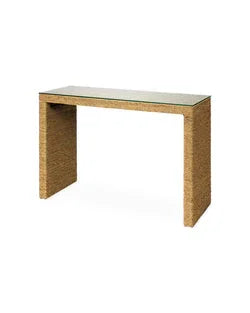 Jamie Young Captain Seagrass Console Table CONSOLE TABLES