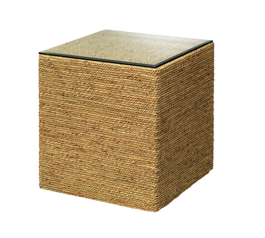 Jamie Young Captain Seagrass Square Side Table ACCENT TABLES
