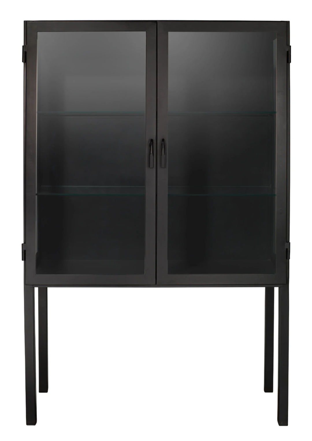 Chauncey Wide Curio Bar Iron Cabinet - AmericanHomeFurniture