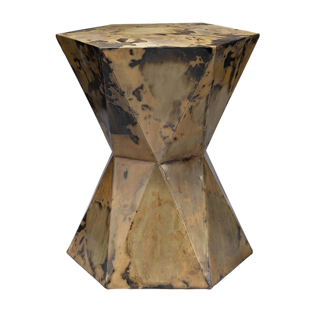Crown Side Table, Acid Wash Metal - Medium - AmericanHomeFurniture