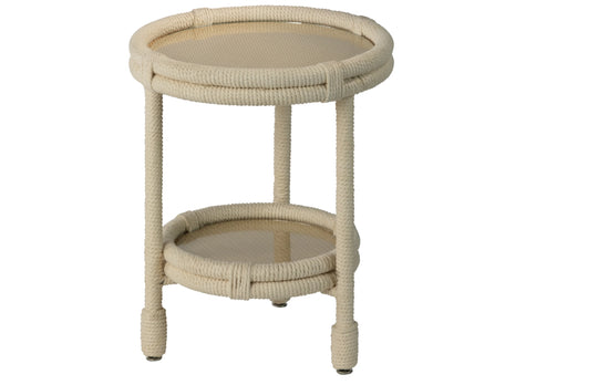 Jamie Young Delta Cotton Rope Side Table ACCENT TABLES