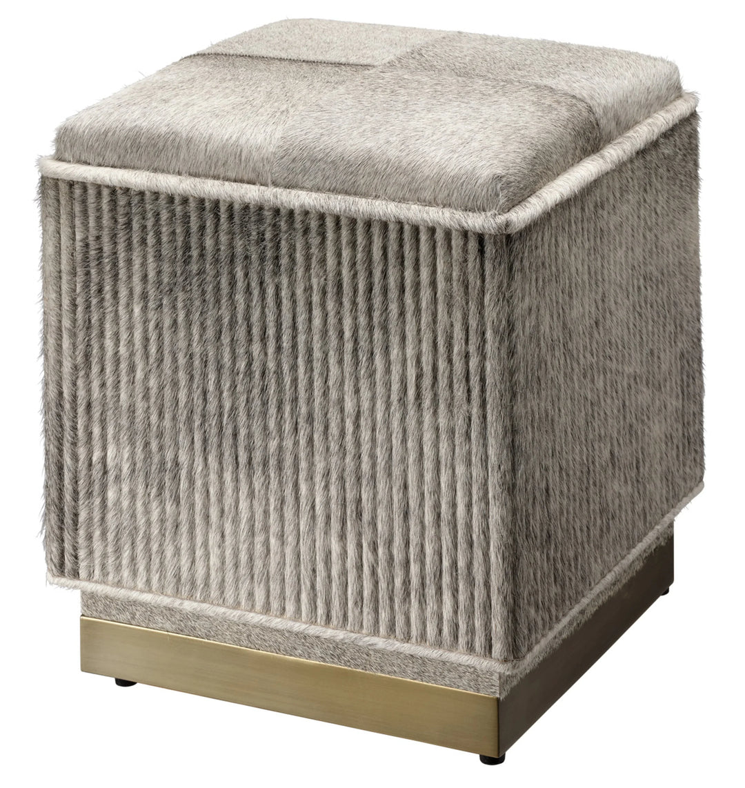 Easton Hide Ottoman - AmericanHomeFurniture