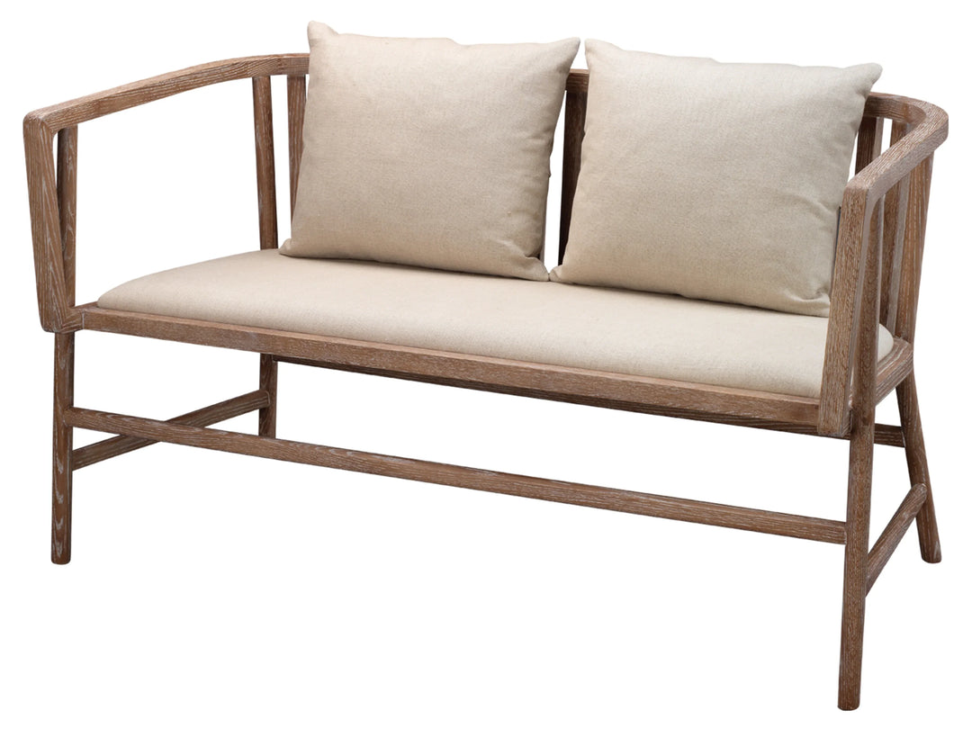 Grayson Wood Settee - AmericanHomeFurniture