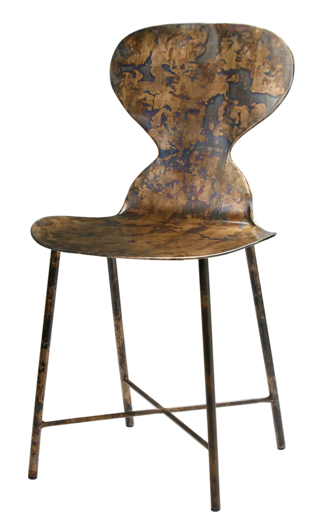 McCallan Metal Chair, Acid Wash Metal - AmericanHomeFurniture