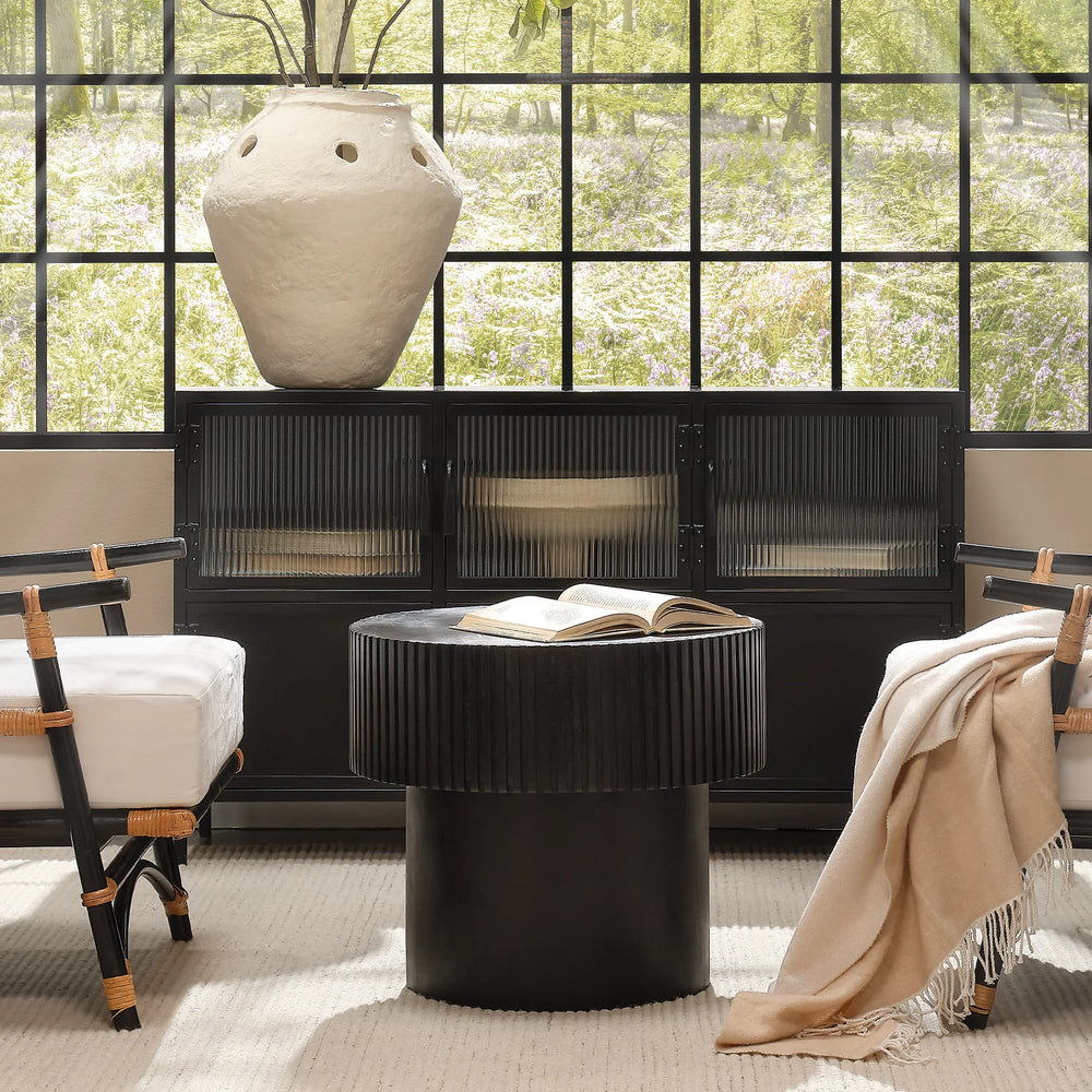 Notch Round Side Table - AmericanHomeFurniture