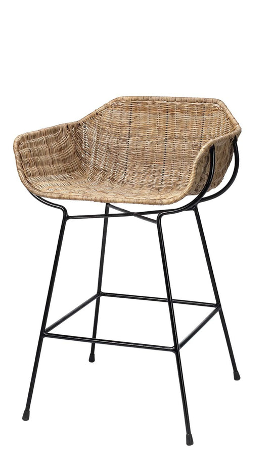 Jamie Young Nusa Rattan Counter Stool BAR STOOLS + COUNTER STOOLS