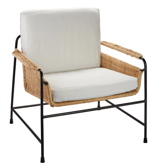 Jamie Young Palermo Rattan Lounge Chair ACCENT + LOUNGE CHAIRS