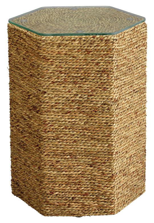Jamie Young Peninsula Seagrass Side Table ACCENT TABLES