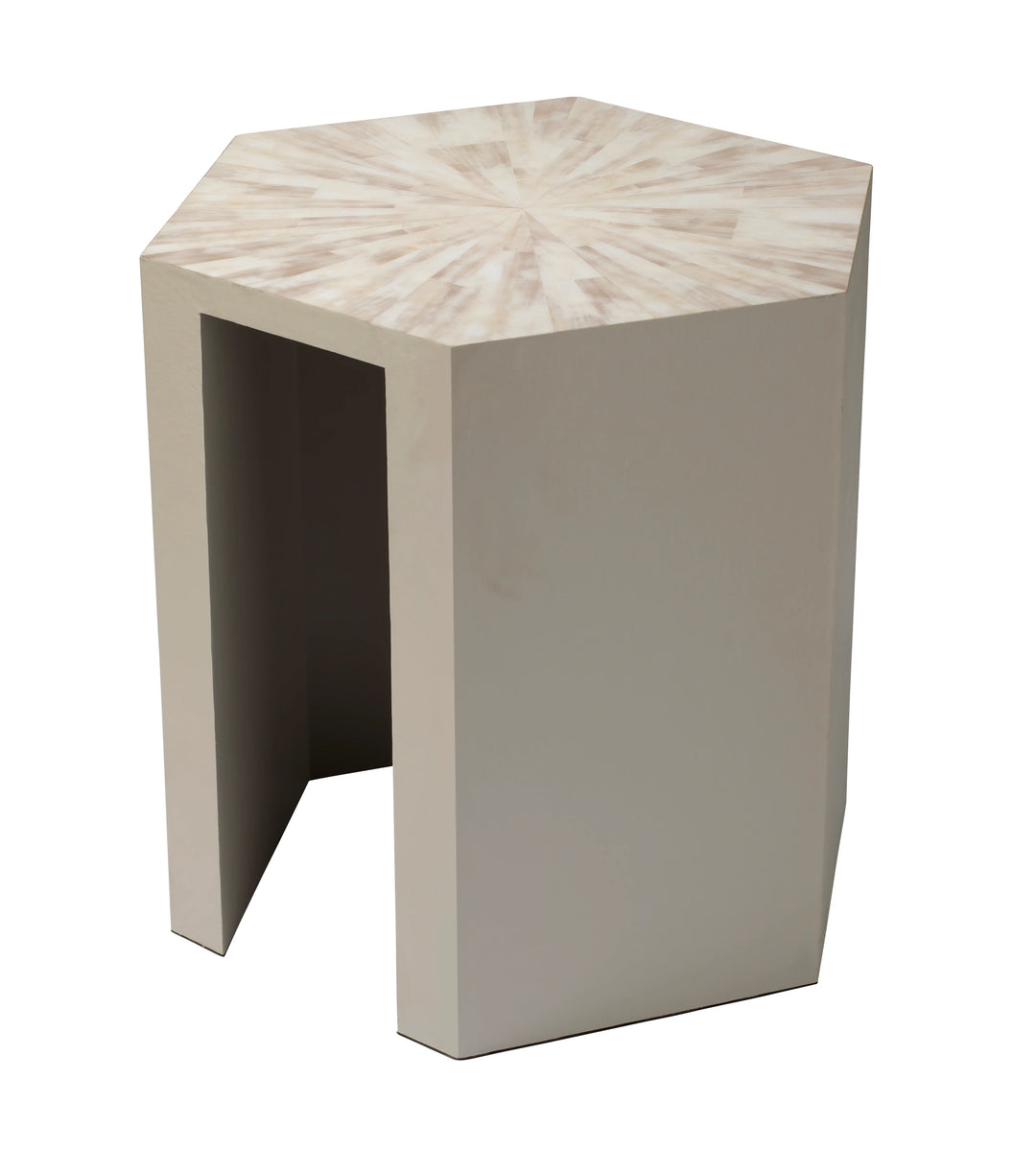 Radiant Side Table, Cream - AmericanHomeFurniture