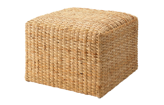 Jamie Young Hand-woven Natural Rattan Large Ottoman OTTOMANS, POUFS, + STOOLS