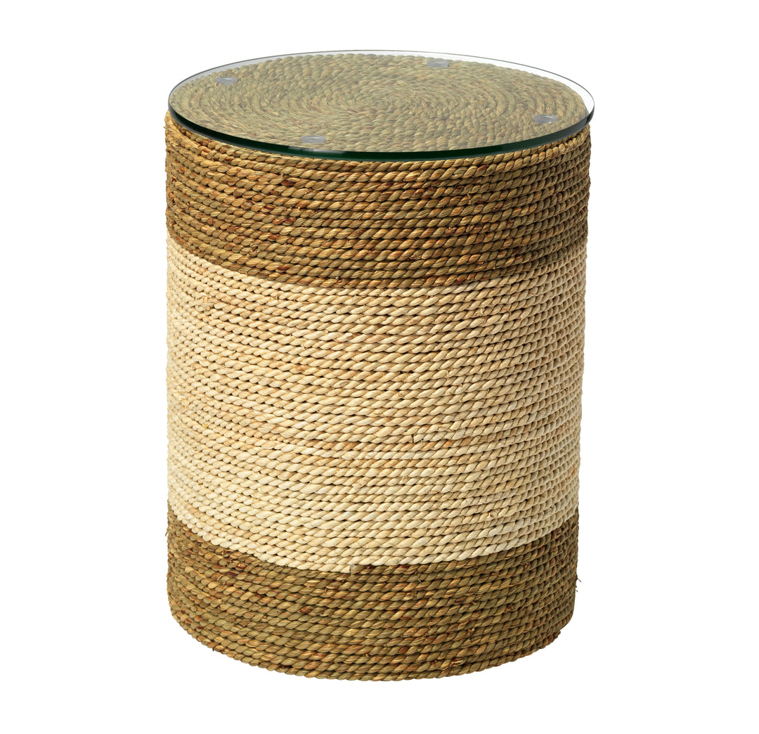 Saint Bart's Seagrass Side Table - AmericanHomeFurniture
