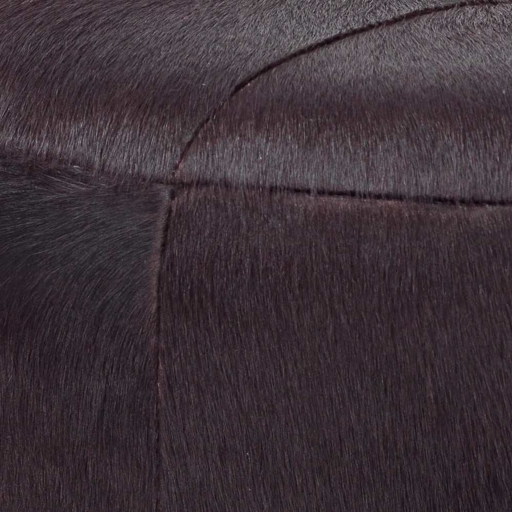 Thackery Hide On Roud Pouf, Small - AmericanHomeFurniture