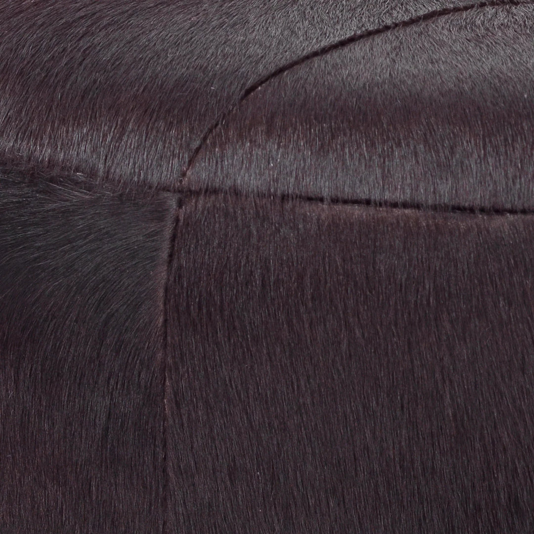 Thackery Hide On Roud Pouf, Small - AmericanHomeFurniture