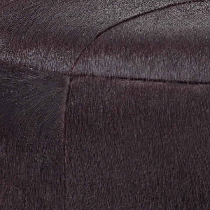 Thackery Hide On Roud Pouf, Small - AmericanHomeFurniture