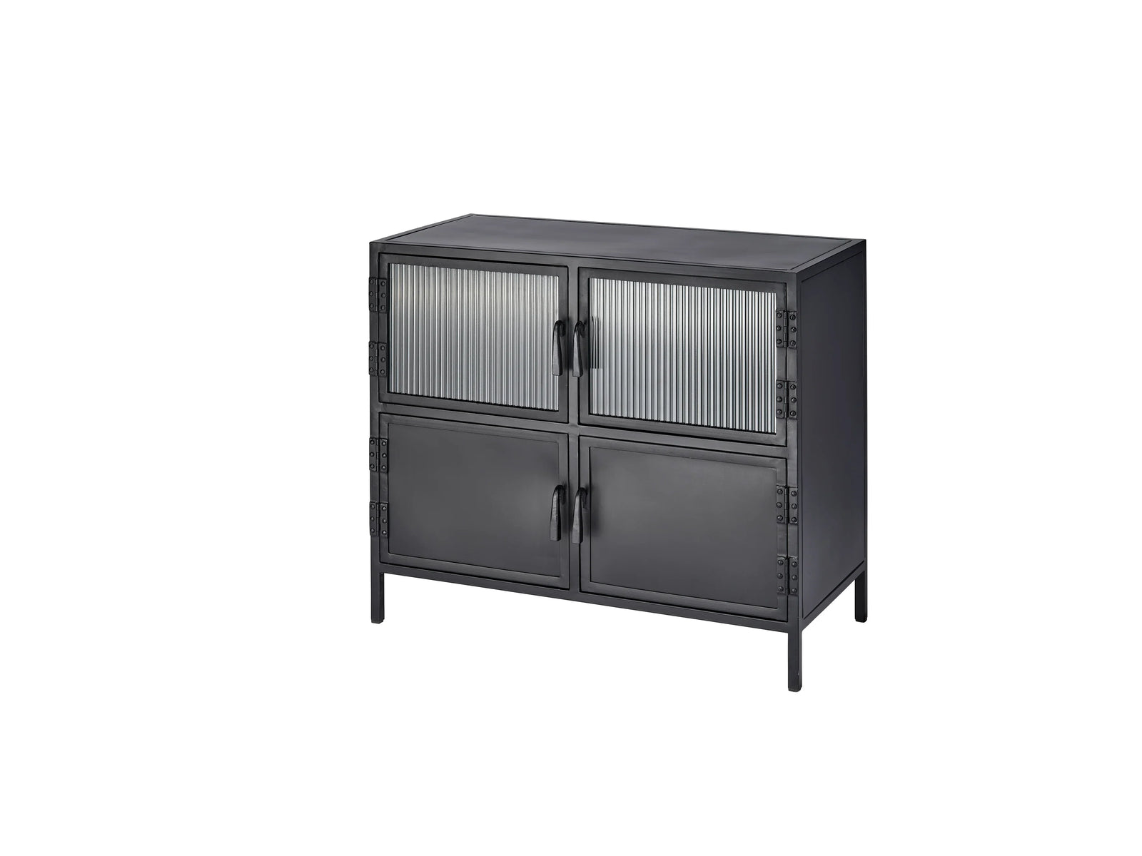 Jamie Young Vitrino 4 Door Iron Side Table ACCENT TABLES