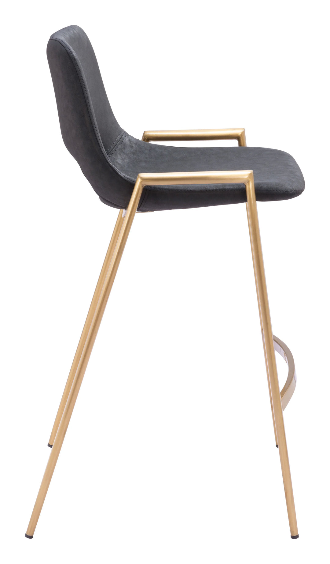 Desi Counter Stool (Set of 2) Black & Gold - AmericanHomeFurniture