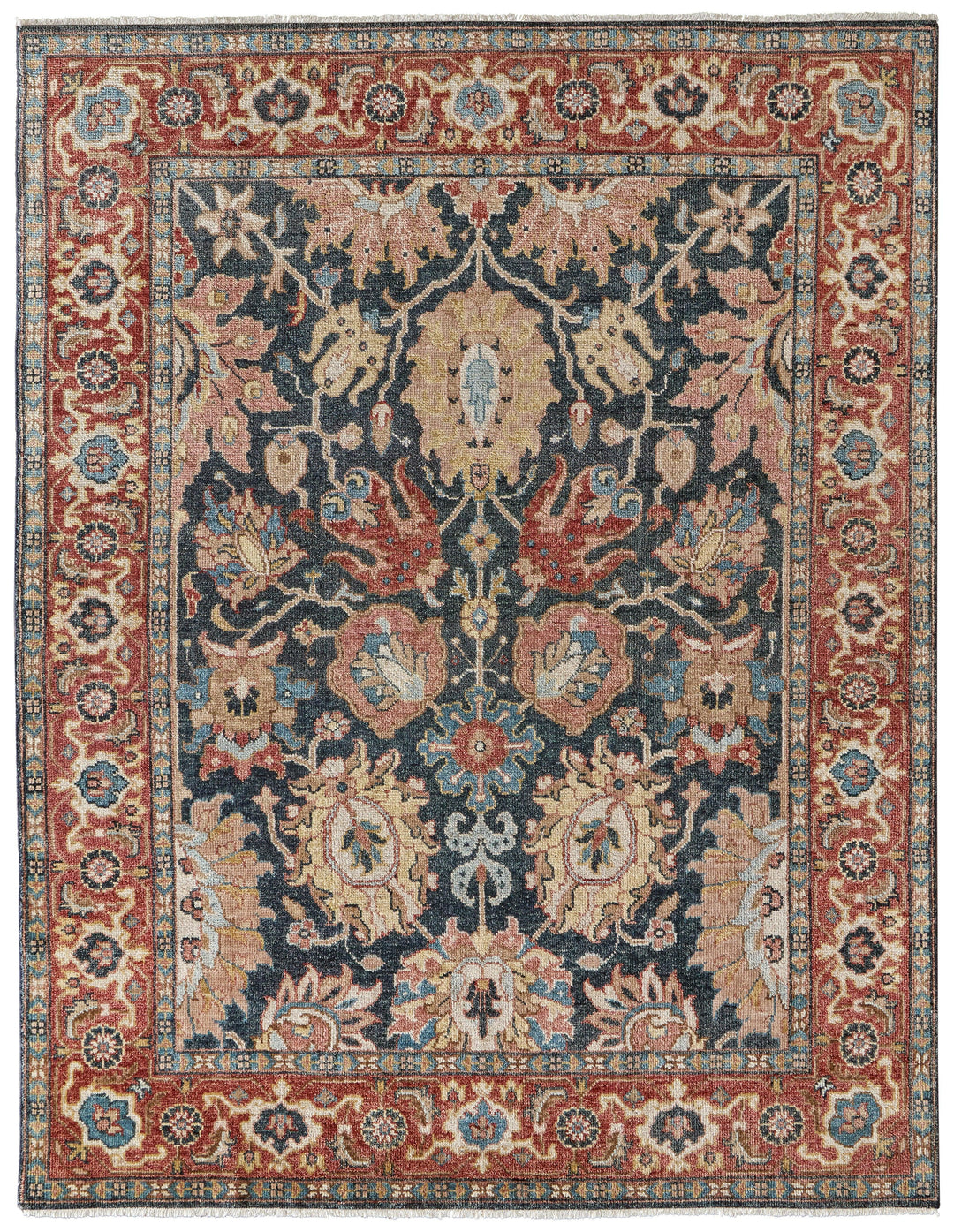 Rectangle/2' x 3'/Navy/Rust