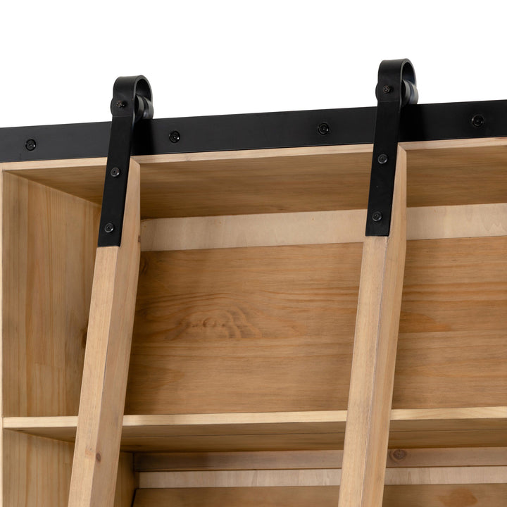 Four Hands - Bane Triple Bookshelf W/ Ladder - 223750-001 | American Home Furniture