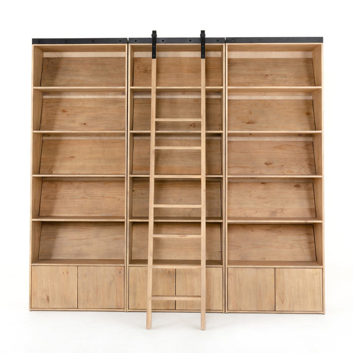 Four Hands - Bane Triple Bookshelf W/ Ladder - 223750-001 | American Home Furniture