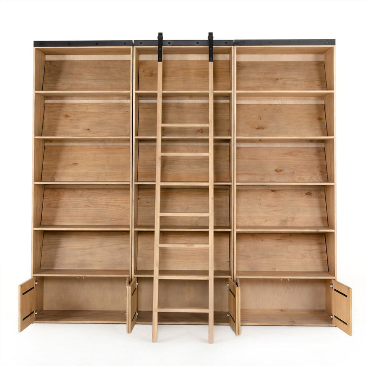 Four Hands - Bane Triple Bookshelf W/ Ladder - 223750-001 | American Home Furniture