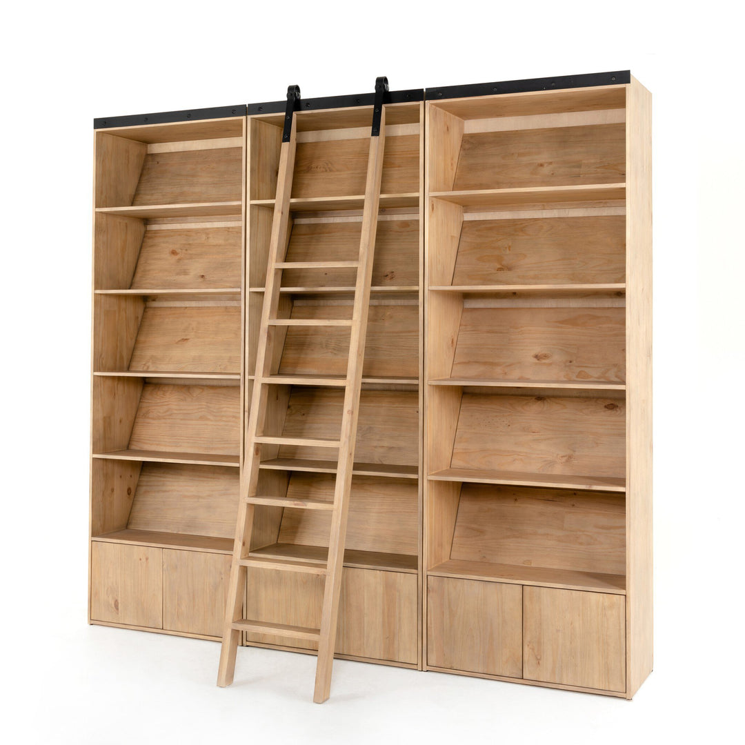 Four Hands - Bane Triple Bookshelf W/ Ladder - 223750-001 | American Home Furniture