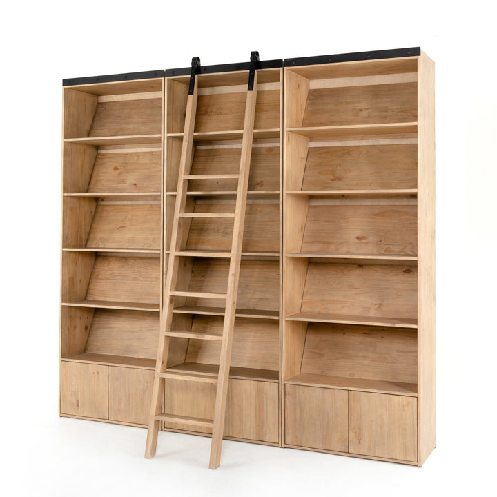 Four Hands - Bane Triple Bookshelf W/ Ladder - 223750-001 | American Home Furniture