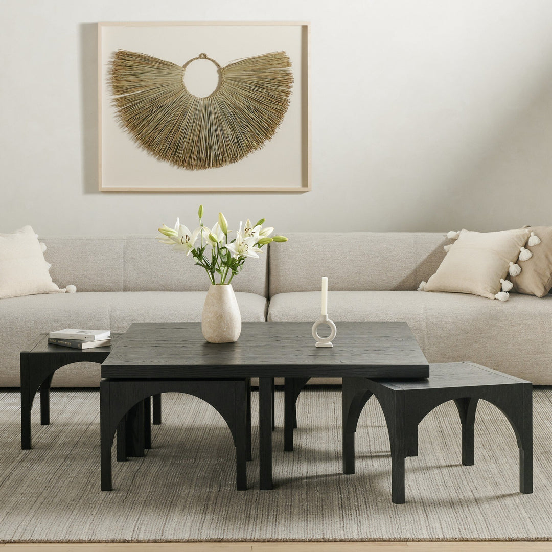 Four Hands - Amara Coffee Table W/Nesting Arch Stools - 224822-002 | American Home Furniture