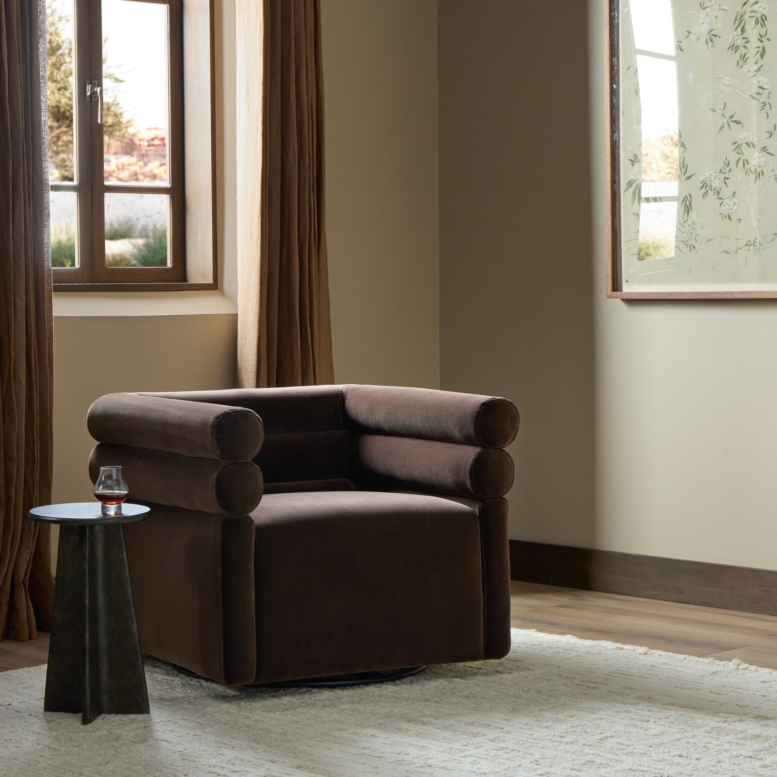 Four Hands - Evie Swivel Chair - 225262-003 | American Home Furniture