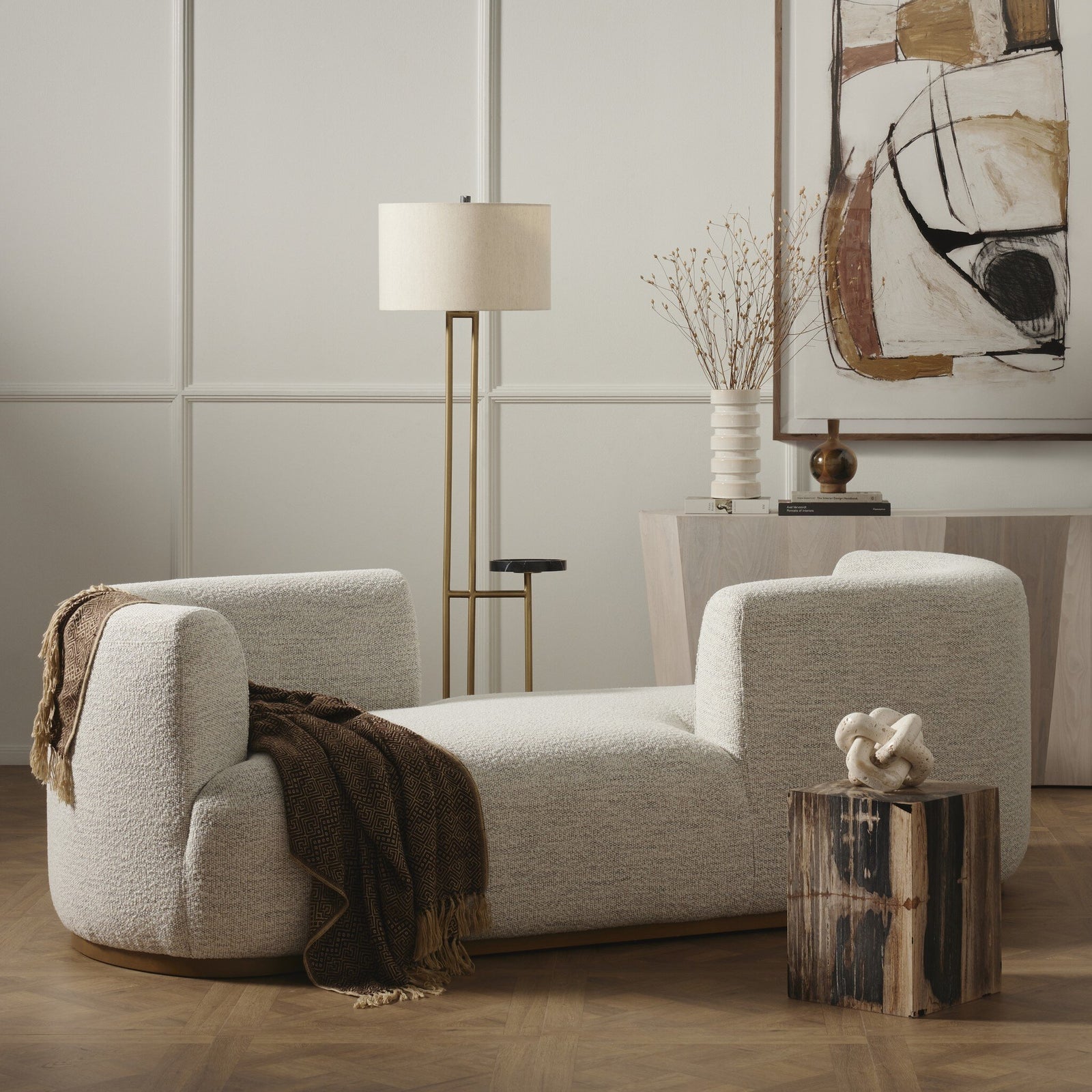 Four Hands - Deandra Tete a Tete Chaise - 226579-001 | American Home Furniture