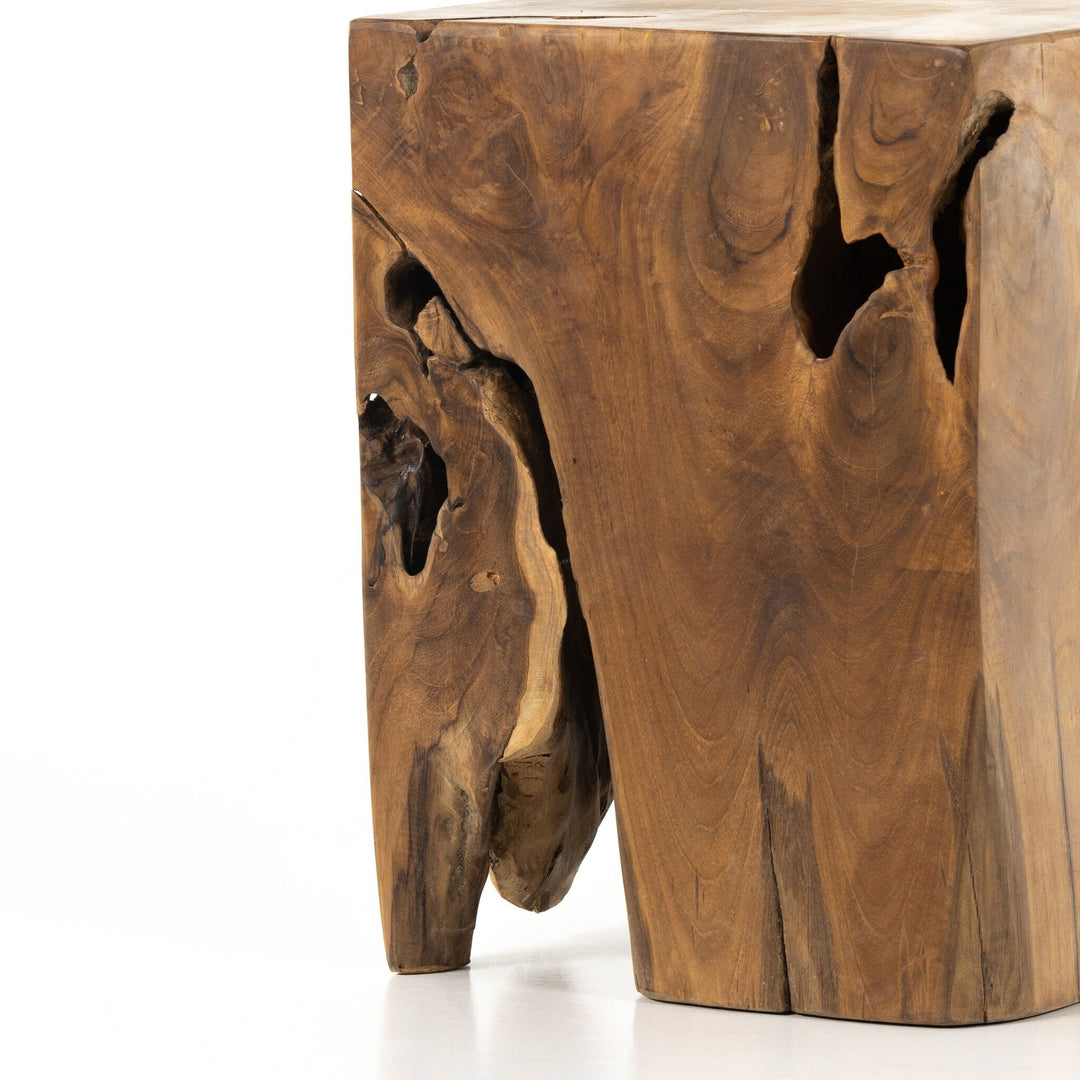 Four Hands - Teak Square Stool - 227026-003 | American Home Furniture