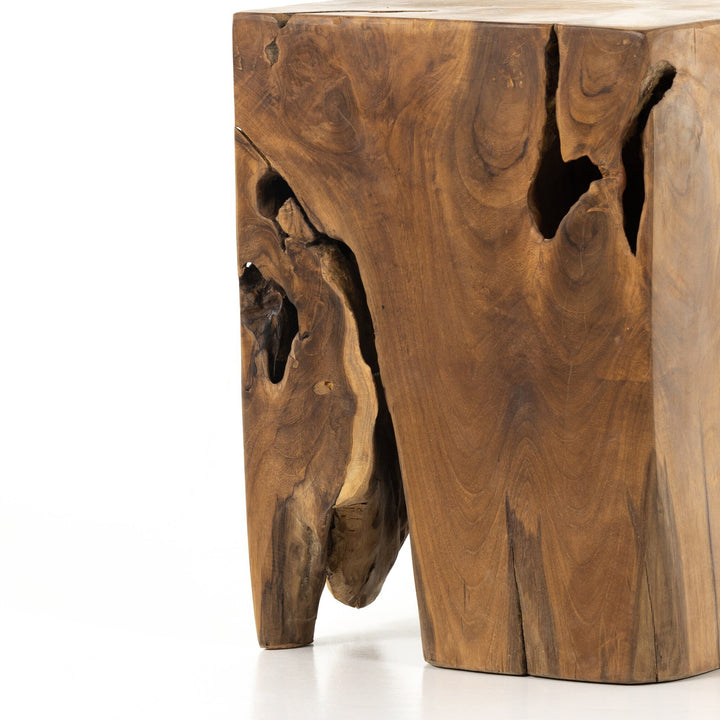 Four Hands - Teak Square Stool - 227026-003 | American Home Furniture