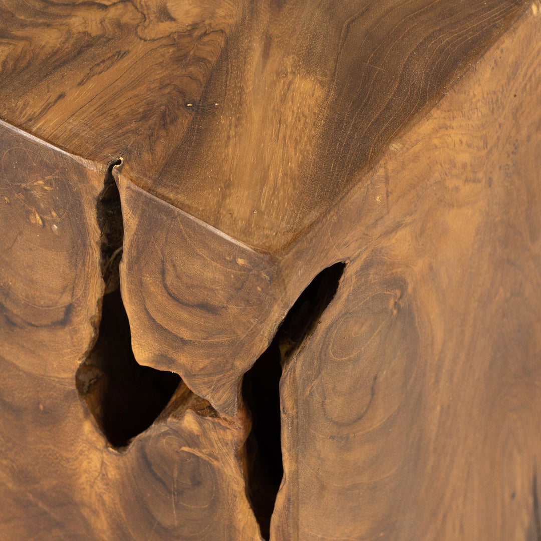 Four Hands - Teak Square Stool - 227026-003 | American Home Furniture
