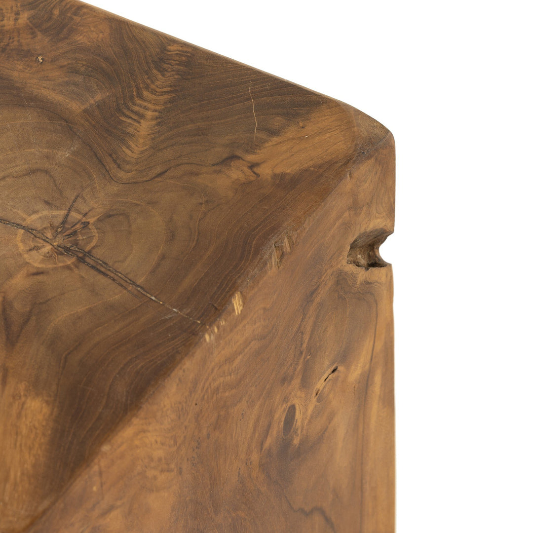 Four Hands - Teak Square Stool - 227026-003 | American Home Furniture