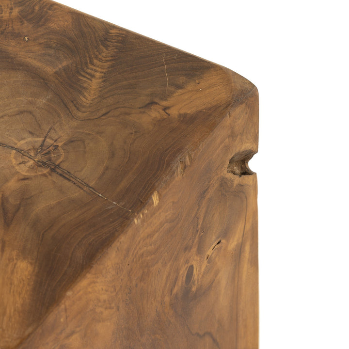 Four Hands - Teak Square Stool - 227026-003 | American Home Furniture