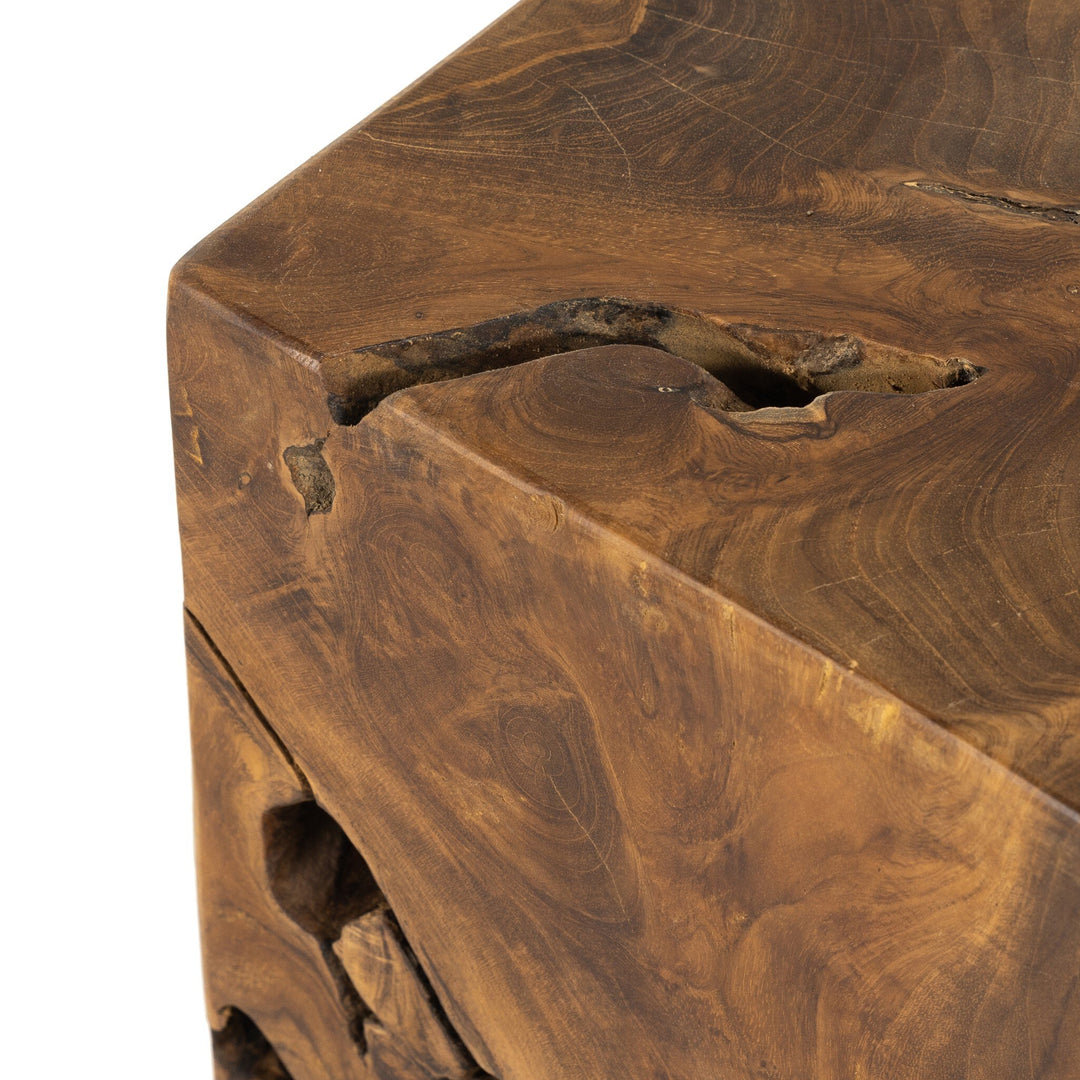 Four Hands - Teak Square Stool - 227026-003 | American Home Furniture