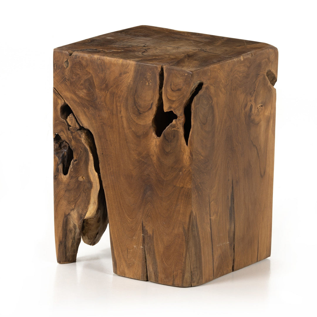 Four Hands - Teak Square Stool - 227026-003 | American Home Furniture