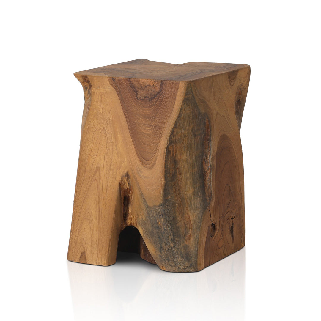 Four Hands - Teak Square Stool - 227026-003 | American Home Furniture