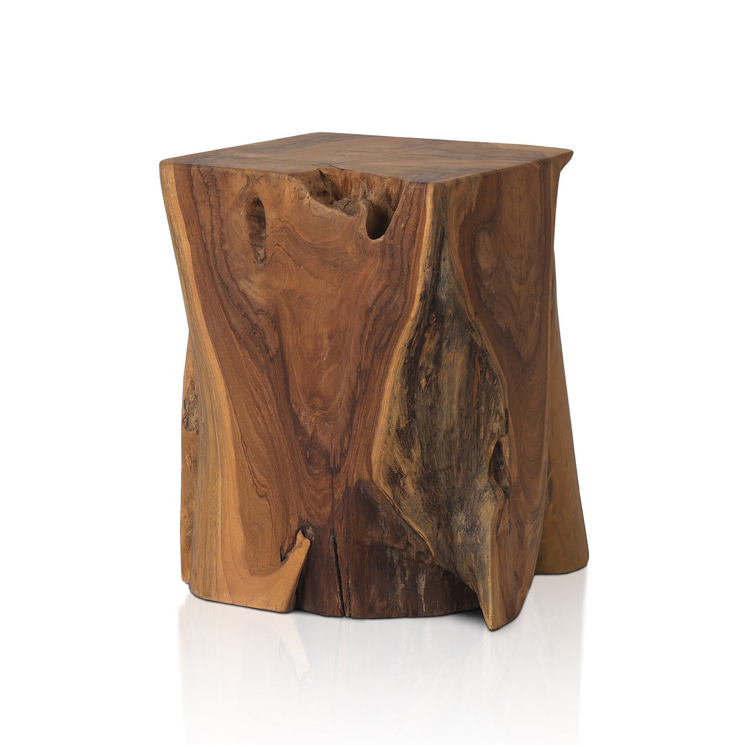 Four Hands - Teak Square Stool - 227026-003 | American Home Furniture